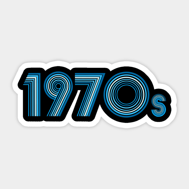 1970s Retro Blue Disco Font Sticker by Art by Deborah Camp